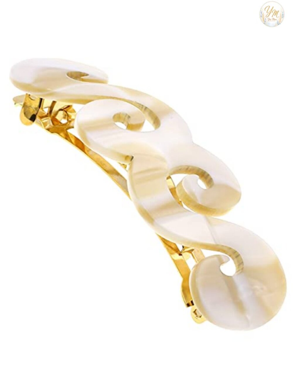 Handmade French Hair Barrette Clip 3 Inch Strong Hold Cellulose Acetate